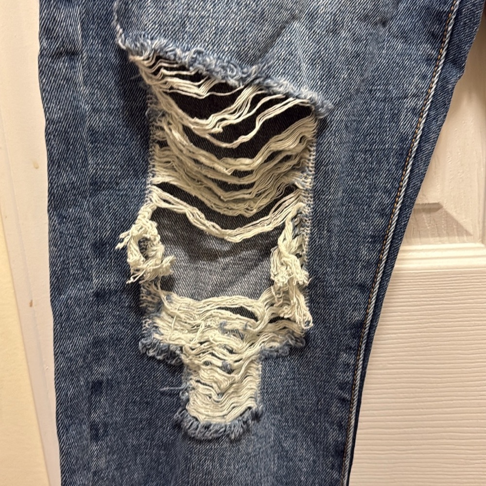 NWT Just USA Distressed Jeans High Rise Mom Jean 100 Cotton - Picture 7 of 12